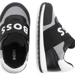 Hugo Boss Tênis Baby - Mesh Logo, Preto Outlet