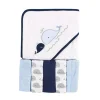 Baby Vision Toalha com capuz e 5 toalhinhas, baleia Clearance