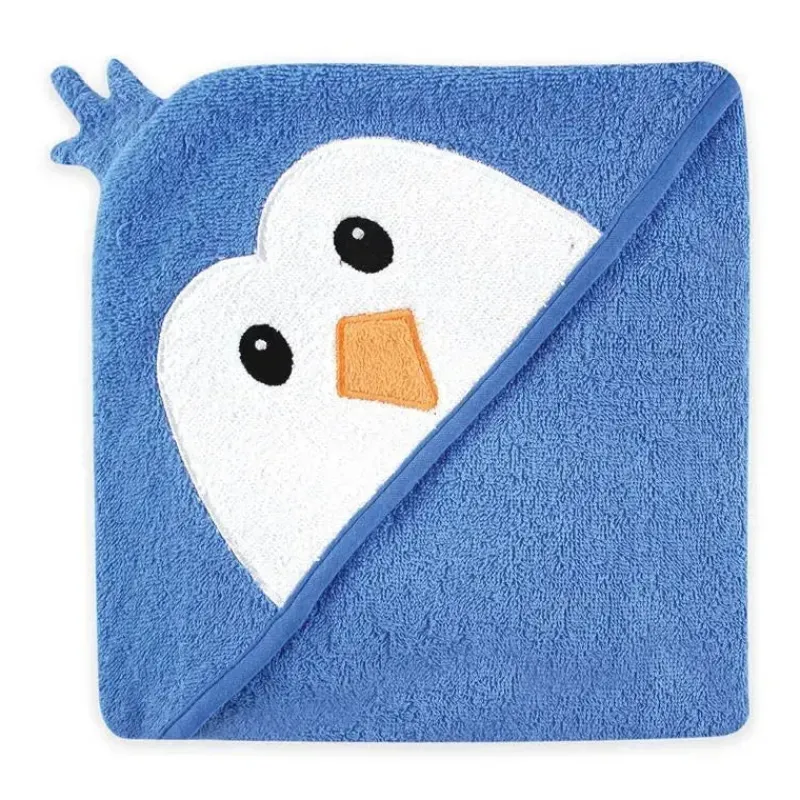 toalha_com_capuz_luvable__SKUBSdgQ8yr_0.webp Luvable Friends Toalha com capuz com cara de animal, pinguim azul Best