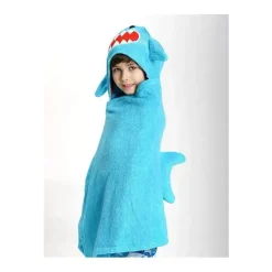 Zoocchini Toalha com capuz Sherman, o tubarão, azul Best