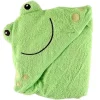 Baby Vision Toalha de bebê felpuda com capuz Luvable Friends com rosto de animal, sapo Sale