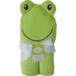 Baby Vision Toalha de bebê felpuda com capuz Luvable Friends com rosto de animal, sapo Sale