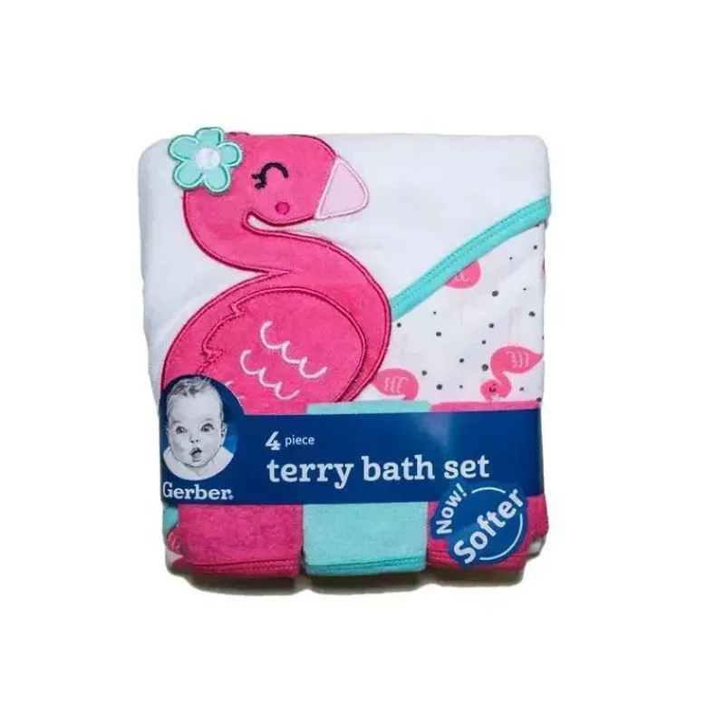 toalhas_e_panos_de_beb_co_SKUldUpjdwc_0.webp Gerber Toalhas e panos de bebê com capuz 4 peças Flamingo Outlet
