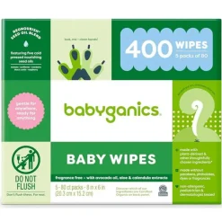 Babyganics Toalhitas para bebés 400 ct New