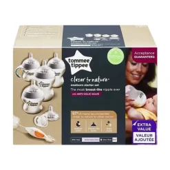 Tommee Tippee - Closer To Nature Kit inicial para alimentação com mamadeira para bebês recém-nascidos - Branco New