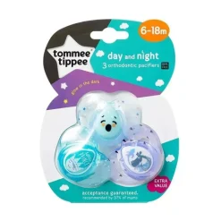 Tommee Tippee - 3Pk mais perto da natureza Dia e noite Chupetas que brilham no escuro 6-18M - As cores podem variar Discount