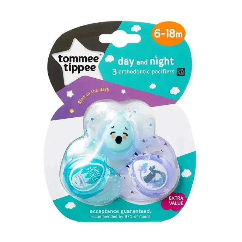 tommee_tippee__pk_mais_pe_SKUveW4vyaa_5.webp Tommee Tippee - 3Pk mais perto da natureza Dia e noite Chupetas que brilham no escuro 6-18M - As cores podem variar Discount