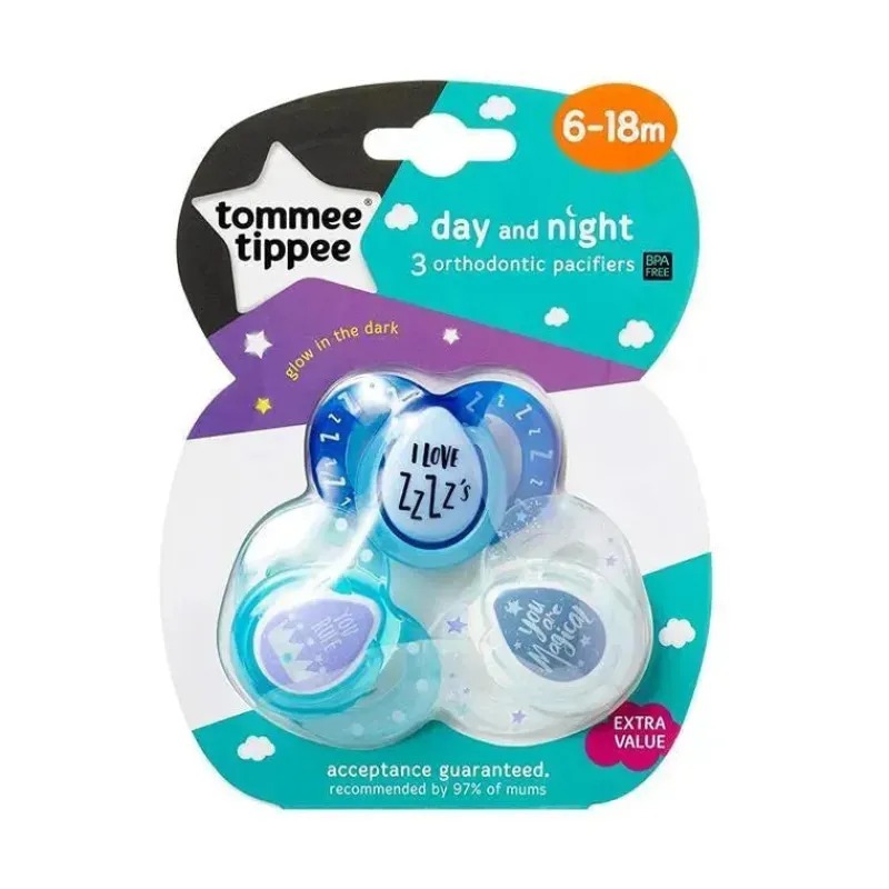 tommee_tippee__pk_mais_pe_SKUveW4vyaa_6.webp Tommee Tippee - 3Pk mais perto da natureza Dia e noite Chupetas que brilham no escuro 6-18M - As cores podem variar Discount