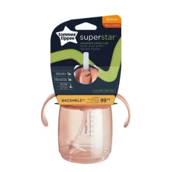 Tommee Tippee - 1X copo de palha com peso de treinamento 10 onças, rosa Best