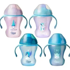 Tommee Tippee 2-Pack Infant Trainer Sippee Cup 7M+ 8Oz - As Cores Podem Variar Fashion