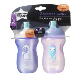 Tommee Tippee 2-Pack 10oz Garrafa Sportee Infantil 12+ Meses - As Cores Podem Variar Fashion