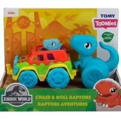Tomy - Roll & Go Raptors Jurassic New