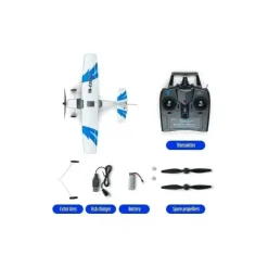 Top Race - Avião Rc de 3 canais com controle remoto Fashion