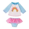 Mud Pie Torta de Lama - Conjunto de protetor de erupção do arco-íris para menina pequena Fashion