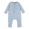 Mud Pie Torta de Lama - Listra Azul One Piece, 3-6 Meses Hot