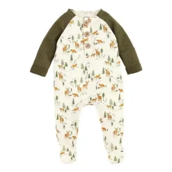 Mud Pie Torta de lama - Little Deer Ditsy Sleeper, 0-3 meses Fashion