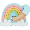 Mud Pie Torta de lama - Mordedor de silicone com anel arco-íris Fashion