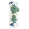 Mud Pie Torta de Lama - Swaddle Dino Infantil e Chocalho; Swaddle 47 X 47, Chocalho 6 X 3 Hot
