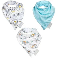Trend Lab - Conjunto de babador de bandana com 3 pacotes de bebê Safari Discount