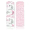 Rose Textiles Têxteis Rosa - 2 unidades de cobertores de musselina para bebê menina, rosa estrela/onda New