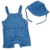 Rose Textiles Têxteis Rosa - 2 unidades de conjunto de macacão e chapéu de musselina para bebê menino, palmeira Online