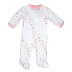 Rose Textiles Têxteis Rosa - Dorminhoco com estampa de estrelas para bebê menina, rosa Online