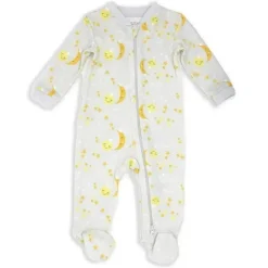 Rose Textiles Têxteis Rosa - Dorminhoco com estampa de galáxia neutra para bebês, cinza Sale