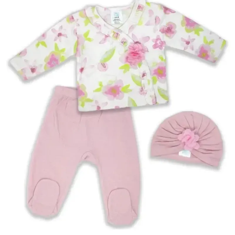 txteis_rosas__conjunto_de_SKU9eqyVyDZ_0.webp Rose Textiles Têxteis Rosas - Conjunto de enxoval de bebê menina 3Pk, lindo floral rosa Sale