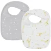 Living Textiles Têxteis Vivos - 2 unidades de babadores, Noah/Grey Stars Clearance