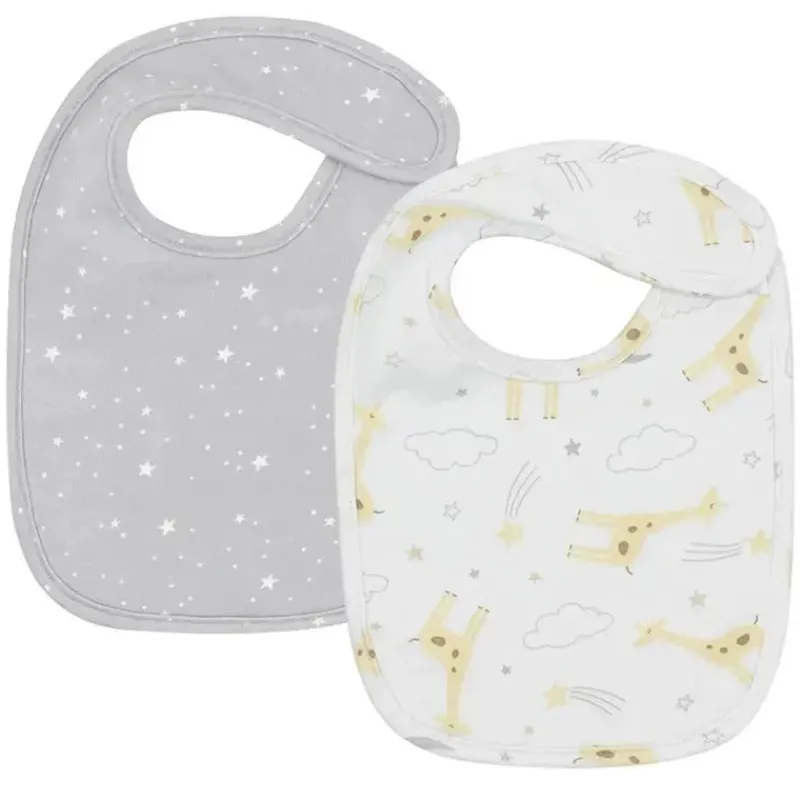 txteis_vivos___unidades_d_SKUL07O8elU_0.webp Living Textiles Têxteis Vivos - 2 unidades de babadores, Noah/Grey Stars Clearance