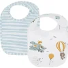 Living Textiles Têxteis Vivos - Babadores 2 unidades, Up Up &amp; Away/Listras Fashion