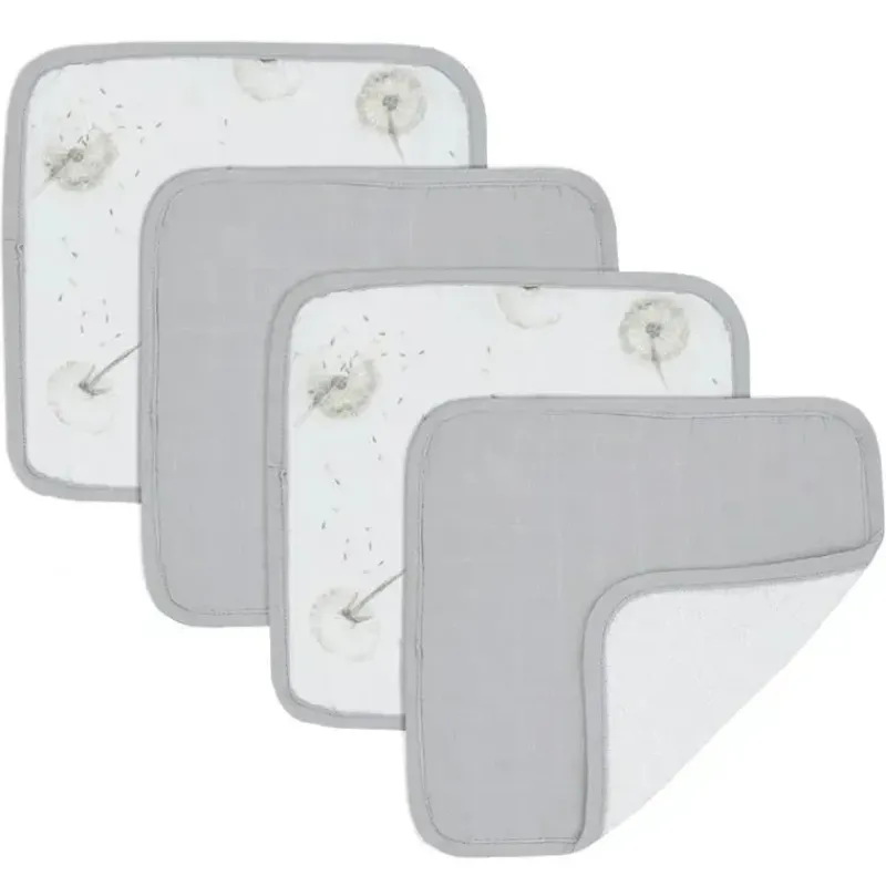 txteis_vivos__panos_de_la_SKUfQqBKZVJ_0.webp Living Textiles Têxteis Vivos - Panos de Lavar de Musselina Orgânica 4Pk para Bebês, Dente de Leão Discount