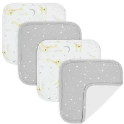 Living Textiles Têxteis Vivos - Panos de Lavar Bebê 4Pk, Noé/Estrelas Cinzas Online
