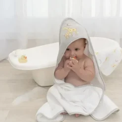 Living Textiles Têxteis Vivos - Toalha com Capuz para Bebé, Noah Giraffe Hot