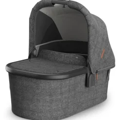 Uppababy - Bassinet V3, Compatible with Vista, Cruz, Ridge, Minu Strollers, Greyson (Charcoal Mélange/Carbon Frame) New