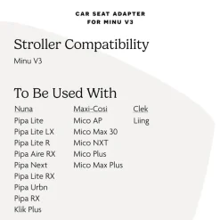 Uppababy - Car Seat Adapters For Minu V3 (Maxi-Cosi®, Nuna®, Cybex, Besafe®) Fashion