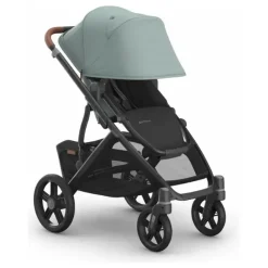 Uppababy - Carrinho Vista V3, Kenzi (Mystic Aqua/Estrutura Carbono/Couro Saddle) Fashion