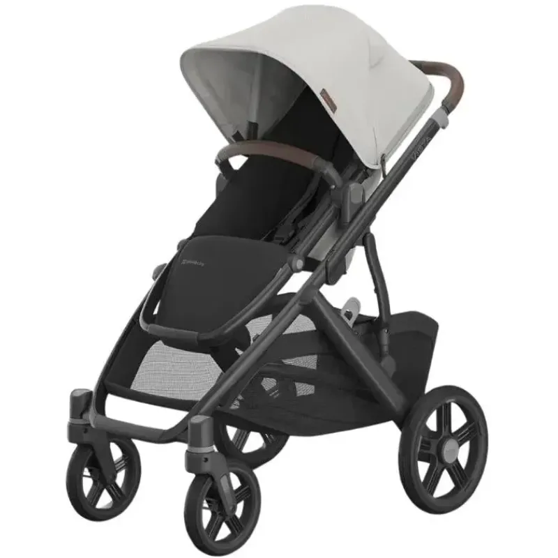 uppababy__carrinho_vista__SKU893FXfOw_0.webp Uppababy - Carrinho Vista V3, Savannah (Jacquard cinza pérola/estrutura de carbono/couro castanho) Best
