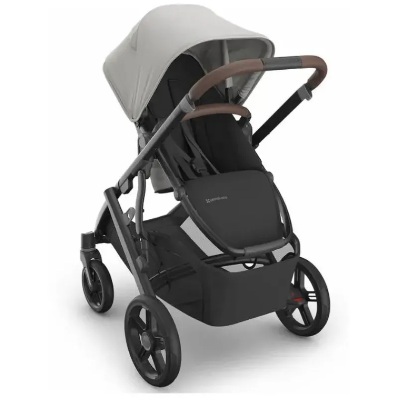 uppababy__carrinho_vista__SKU893FXfOw_1.webp Uppababy - Carrinho Vista V3, Savannah (Jacquard cinza pérola/estrutura de carbono/couro castanho) Best