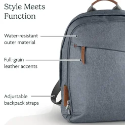 Uppababy - Changing Backpack, Callum/Dillan (Stone Blue | Sand Leather) Fashion