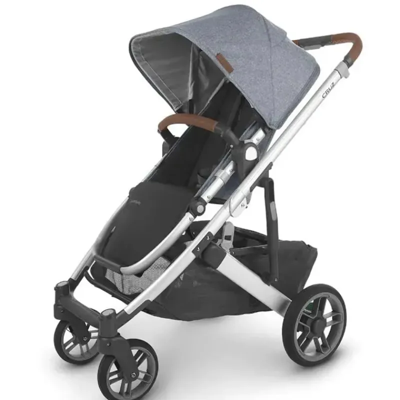 uppababy__cruz_stroller_v_SKUDHwMLTuk_0.webp Uppababy - Cruz Stroller V2, Gregory (Azul Melange/Prata/Couro Saddle) Online