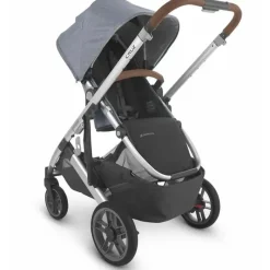 Uppababy - Cruz Stroller V2, Gregory (Azul Melange/Prata/Couro Saddle) Online