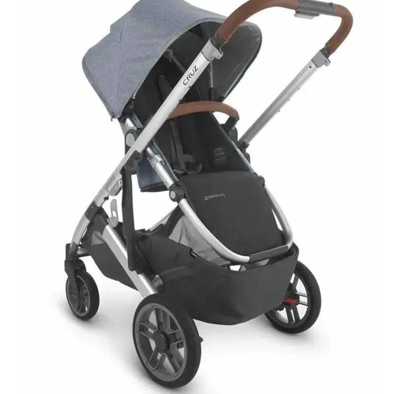 uppababy__cruz_stroller_v_SKUDHwMLTuk_2.webp Uppababy - Cruz Stroller V2, Gregory (Azul Melange/Prata/Couro Saddle) Online