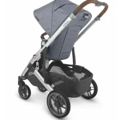 Uppababy - Cruz Stroller V2, Gregory (Azul Melange/Prata/Couro Saddle) Online