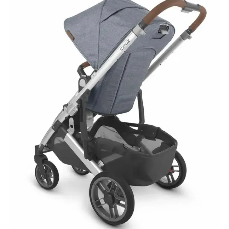 uppababy__cruz_stroller_v_SKUDHwMLTuk_3.webp Uppababy - Cruz Stroller V2, Gregory (Azul Melange/Prata/Couro Saddle) Online