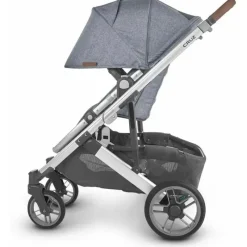 Uppababy - Cruz Stroller V2, Gregory (Azul Melange/Prata/Couro Saddle) Online