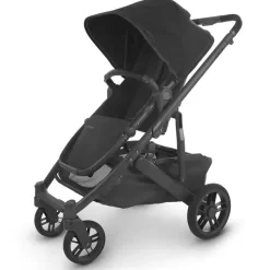 Uppababy - Cruz Stroller V2, Jake (Carvão/Estrutura de Carbono/Couro Preto) Outlet