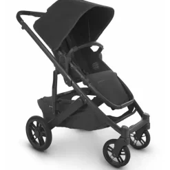 Uppababy - Cruz Stroller V2, Jake (Carvão/Estrutura de Carbono/Couro Preto) Outlet
