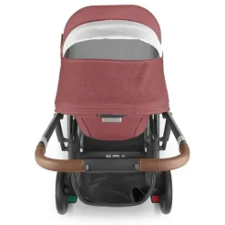 Uppababy - Cruz V2 Stroller, Lucy (Rosewood Mélange/Estrutura de Carbono/Couro Saddle) Outlet