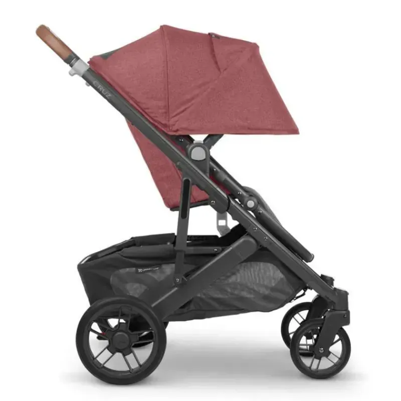 uppababy__cruz_v_stroller_SKUFmCbJJEG_5.webp Uppababy - Cruz V2 Stroller, Lucy (Rosewood Mélange/Estrutura de Carbono/Couro Saddle) Outlet